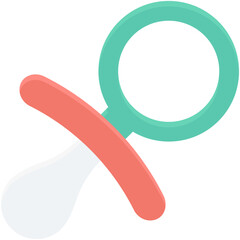 Pacifier Colored Vector Icon 