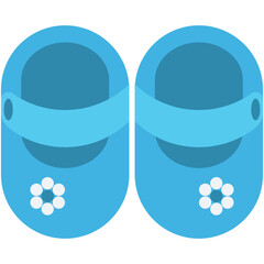 Baby Shoes Colored Vector Icon