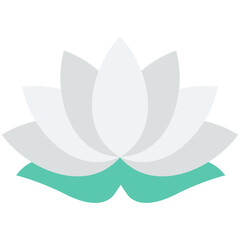 Lotus Colored Vector Icon