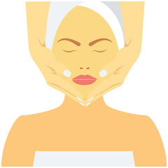 Facial Colored Vector Icon