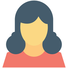 Woman Colored Vector Icon