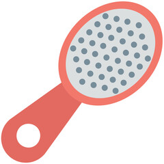 Hair Brush Colored Vector Icon 