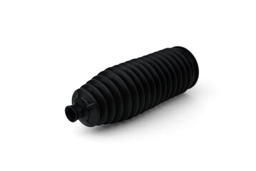 Power steering rack rubber boot isolated on white background.
