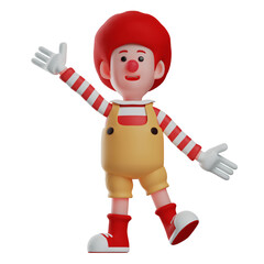 3D illustration. Skeleton Boy 3D cartoon holding a scary skeleton. walking while showing a scared expression. wearing cute costumes. 3D Cartoon Character