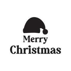 Merry Christmas  Vector with Christmas Hat