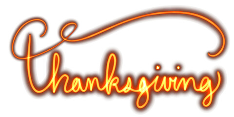 Thanks giving word and font