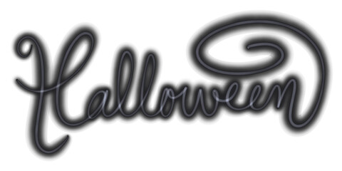 halloween text with font isolated on white