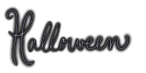 halloween text with font isolated on white