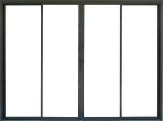 black metallic door frame isolated on white background