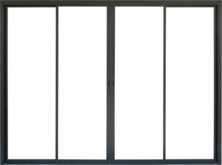 black metallic door frame isolated on white background