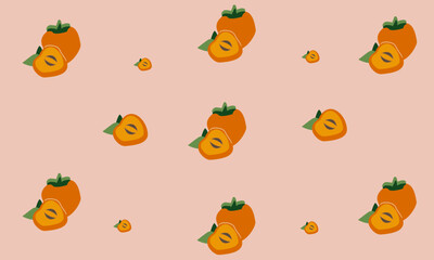 Obraz na płótnie Canvas pattern with persimmon
