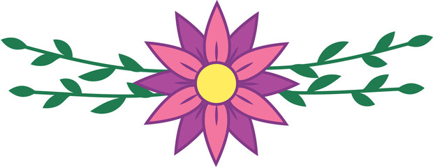 Flower with Leaf for Decoration