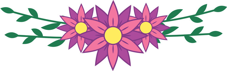 Flower with Leaf for Decoration