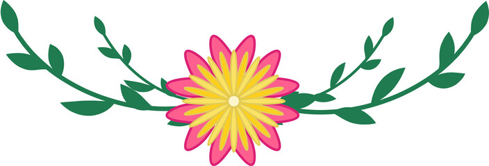 Flower with Leaf for Decoration