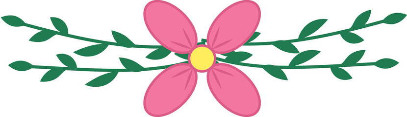 Flower with Leaf for Decoration