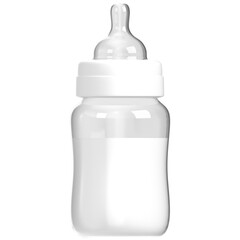 3d rendering illustration of a baby bottle