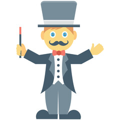 Magician Colored Vector Icon