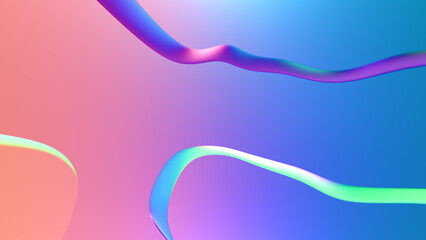 Abstract illustration in holographic colour, futuristic wallpaper.