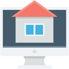 Online Property Colored Vector Icon