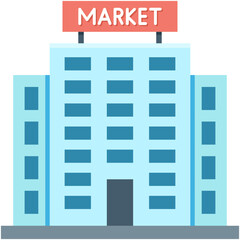 Market Colored Vector Icon 
