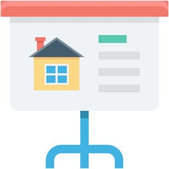 Property Presentation Colored Vector Icon