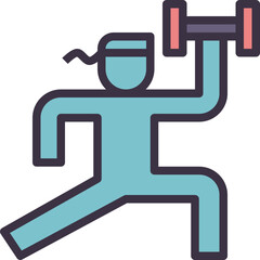 exercise modern line style icon