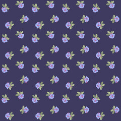 Seamles floral pattern, wild flowers wallpaper, botanical fabric design, Garden repeat motif,  Trendy floral repeat background,  Textile design, Floral motif ornament, Bull run bluebell  flower