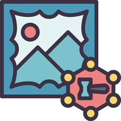 auction modern line style icon