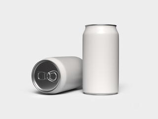 beer, coke, soda or energy drink can mock up blank template. 3D Rendering