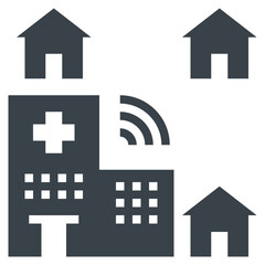 hospital modern line style icon