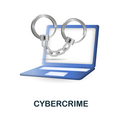 Cybercrime icon. 3d illustration from cybercrime collection. Creative Cybercrime 3d icon for web design, templates, infographics and more