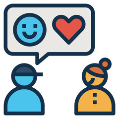 compliment modern line style icon