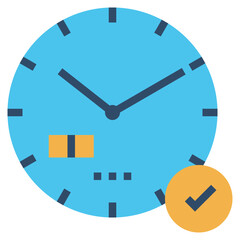 time modern line style icon