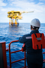 Offshore oil and gas wellhead remote platform which produced raw material for sent to onshore refinery, power generation and petrochemical industry.