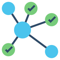 nodes modern line style icon