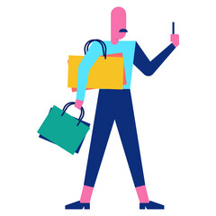 shopping modern line style icon