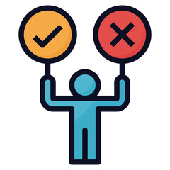 Fototapeta premium decision modern line style icon