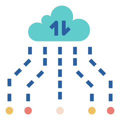 cloud modern line style icon