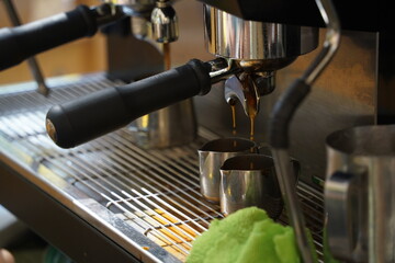 Making strong coffee in a carob coffee machine