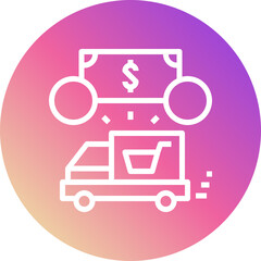 cash modern line style icon