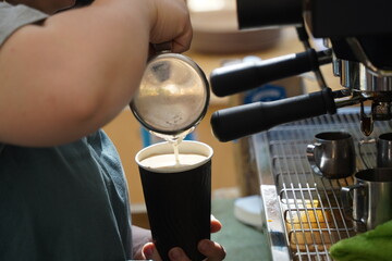 Making strong coffee in a carob coffee machine