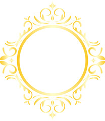 Decorative Golden Circle Frame