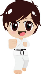 group of karate kids wearing martial arts uniforms