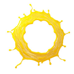 Orange juice splash. 3d illustration of liquid