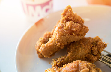 hot and crispy fried chicken legs