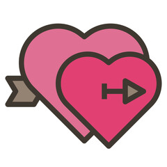 falling modern line style icon