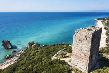 Foto op Canvas Aerial view of ruins of Apollonia tower in Greece © Fyle