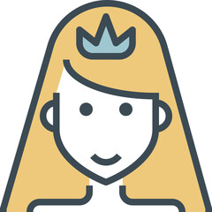 bride modern line style icon