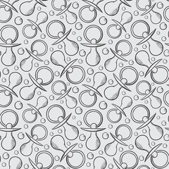 Seamlessly vector pattern with nipples