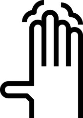hand modern line style icon